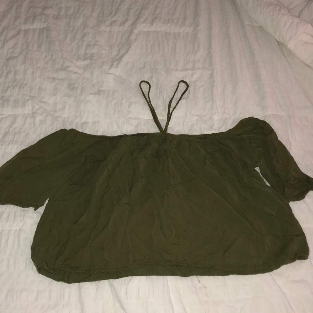 off the shoulder crop top.